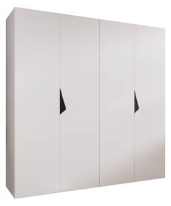 Gardróbszekrény Hartford 620, Laminált forgácslap, 202x200x52cm, Fehér, Fekete