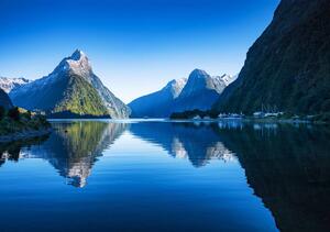 Fotótapéta - Hegyek és tó - Új-Zéland (152,5x104 cm)