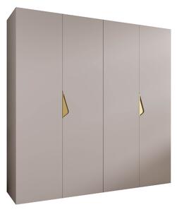 Gardróbszekrény Hartford 620, Laminált forgácslap, 202x200x52cm, Kasmír, Aranysárga