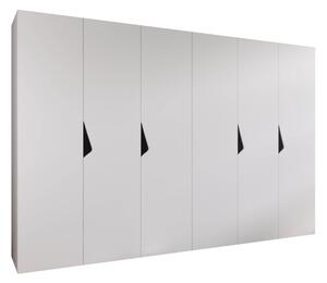 Gardróbszekrény Hartford 622, Laminált forgácslap, 202x300x52cm, Fehér, Fekete