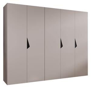 Gardróbszekrény Hartford 621, Laminált forgácslap, 202x250x52cm, Fekete, Kasmír
