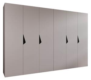 Gardróbszekrény Hartford 622, Laminált forgácslap, 202x300x52cm, Fekete, Kasmír