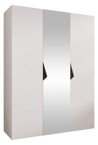 Gardróbszekrény Hartford 624, Laminált forgácslap, 202x150x52cm, Fehér, Fekete