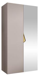 Gardróbszekrény Hartford 623, Laminált forgácslap, 202x100x52cm, Aranysárga, Kasmír