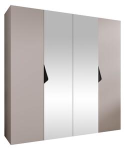 Gardróbszekrény Hartford 625, Laminált forgácslap, 202x200x52cm, Fekete, Kasmír