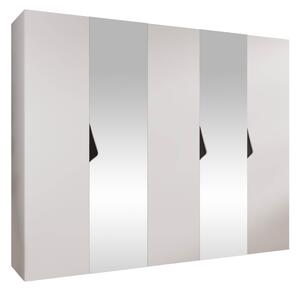 Gardróbszekrény Hartford 626, Laminált forgácslap, 202x250x52cm, Fehér, Fekete