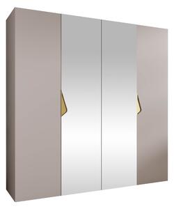 Gardróbszekrény Hartford 625, Laminált forgácslap, 202x200x52cm, Aranysárga, Kasmír