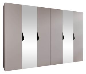 Gardróbszekrény Hartford 627, Laminált forgácslap, 202x300x52cm, Fekete, Kasmír
