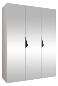 Gardróbszekrény Hartford 629, Laminált forgácslap, 202x150x52cm, Fehér, Fekete