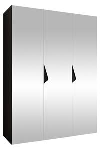 Gardróbszekrény Hartford 629, Laminált forgácslap, 202x150x52cm, Fekete