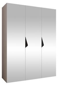 Gardróbszekrény Hartford 629, Laminált forgácslap, 202x150x52cm, Fekete, Kasmír
