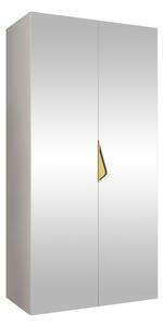 Gardróbszekrény Hartford 628, Laminált forgácslap, 202x100x52cm, Fehér, Aranysárga
