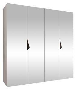 Gardróbszekrény Hartford 630, Laminált forgácslap, 202x200x52cm, Fehér, Fekete