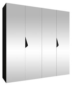 Gardróbszekrény Hartford 630, Laminált forgácslap, 202x200x52cm, Fekete