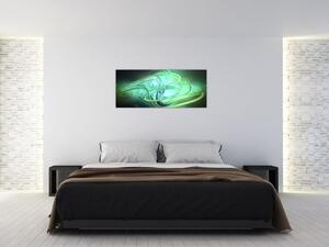 Zöld absztrakció kép (120x50 cm)
