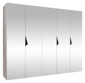 Gardróbszekrény Hartford 631, Laminált forgácslap, 202x250x52cm, Fehér, Fekete