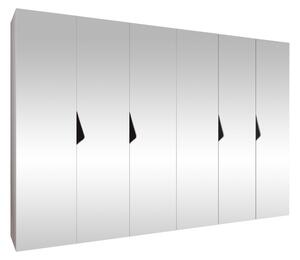 Gardróbszekrény Hartford 632, Laminált forgácslap, 202x300x52cm, Fehér, Fekete