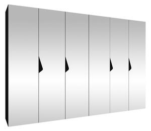 Gardróbszekrény Hartford 632, Laminált forgácslap, 202x300x52cm, Fekete