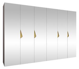 Gardróbszekrény Hartford 632, Laminált forgácslap, 202x300x52cm, Aranysárga, Kasmír