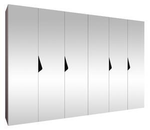 Gardróbszekrény Hartford 632, Laminált forgácslap, 202x300x52cm, Fekete, Kasmír