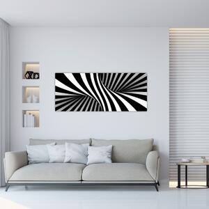 Absztrakt kép zebra csíkokkal (120x50 cm)