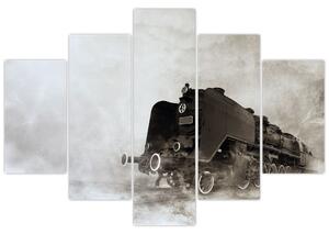 Kép - Vonat a ködben (150x105 cm)