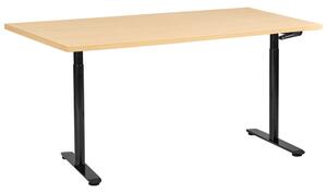 Manuálisan állítható asztal DESTINAS Fekete/világosbarna 160 cm 72 cm