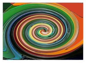 Absztrakt kép - színes spirál (70x50 cm)