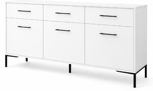 Komód lábakkal 3S3D - fehér