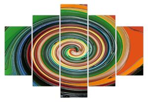 Absztrakt kép - színes spirál (150x105 cm)