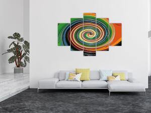 Absztrakt kép - színes spirál (150x105 cm)