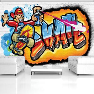 Fotótapéta - Színes Graffiti - gördeszka (152,5x104 cm)