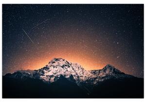 Egy éjszakai égbolt és a hegy képe (90x60 cm)