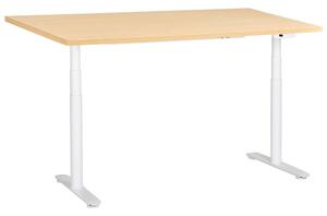 Elektromosan állítható asztal DESTINAS Világosbarna/fehér 160 cm 72 cm