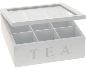 Tea teatartó doboz, fehér