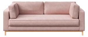 Világos rózsaszín bársony kanapé 222 cm Celerio – Ame Yens