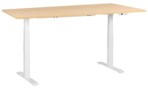 Elektromosan állítható asztal DESTINES Világosbarna/fehér 180 cm 72 cm