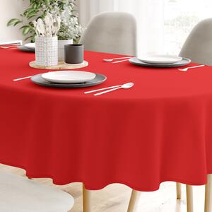 Goldea loneta dekoratív asztalterítő - piros - ovális 140 x 280 cm