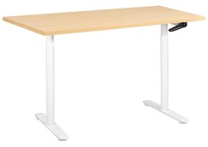 Manuálisan állítható asztal DESTINAS Világosbarna/fehér 120 cm 72 cm
