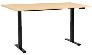 Elektromosan állítható asztal DESTINES Fekete/világosbarna 160 cm 72 cm
