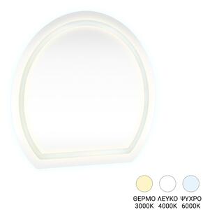 Oglinda perete cu LED, Enira, Pako, Transparent 59.5x2.8x59.5 cm