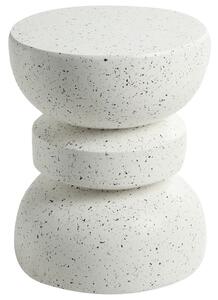 Kisasztal FALIRO 37 cm 37 cm Terrazzo hatású Törtfehér