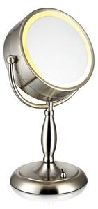 Face ezüstszínű asztali tükör világítással, ø 16,2 cm - Markslöjd