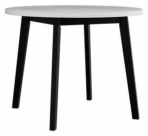 Asztal Victorville 128, 75cm, Fehér, Fekete, Bükkfa