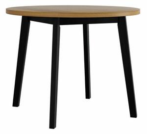 Asztal Victorville 128, 75cm, Fekete, Grandson tölgy, Bükkfa