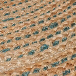 Kék-natúr színű juta kerek szőnyeg ø 133 cm Capri – Flair Rugs