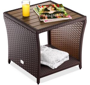 Deuba Rattan asztalka 40x45x45 cm - barna