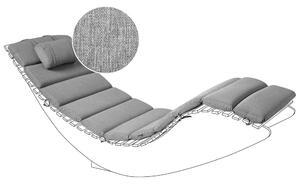 Kerti párna napozóágyhoz BRESCIA PREMIUM 180 x 60 cm Melírszürke