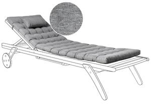 Kerti párna napozóágyhoz CESANA PREMIUM 192 x 56 cm Melírszürke