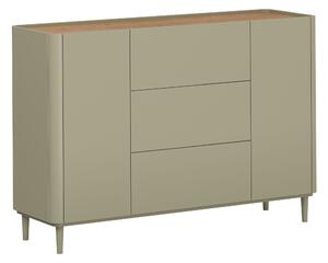 Elivo komód 150 cm fiókokkal lábakon - eukaliptusz / baltic dune tölgy